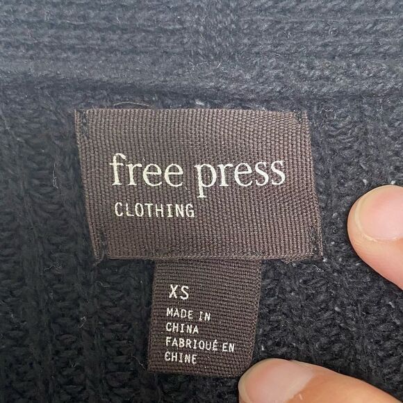 Free Press Black open front cardigan‎ size:XS - Picture 5 of 6